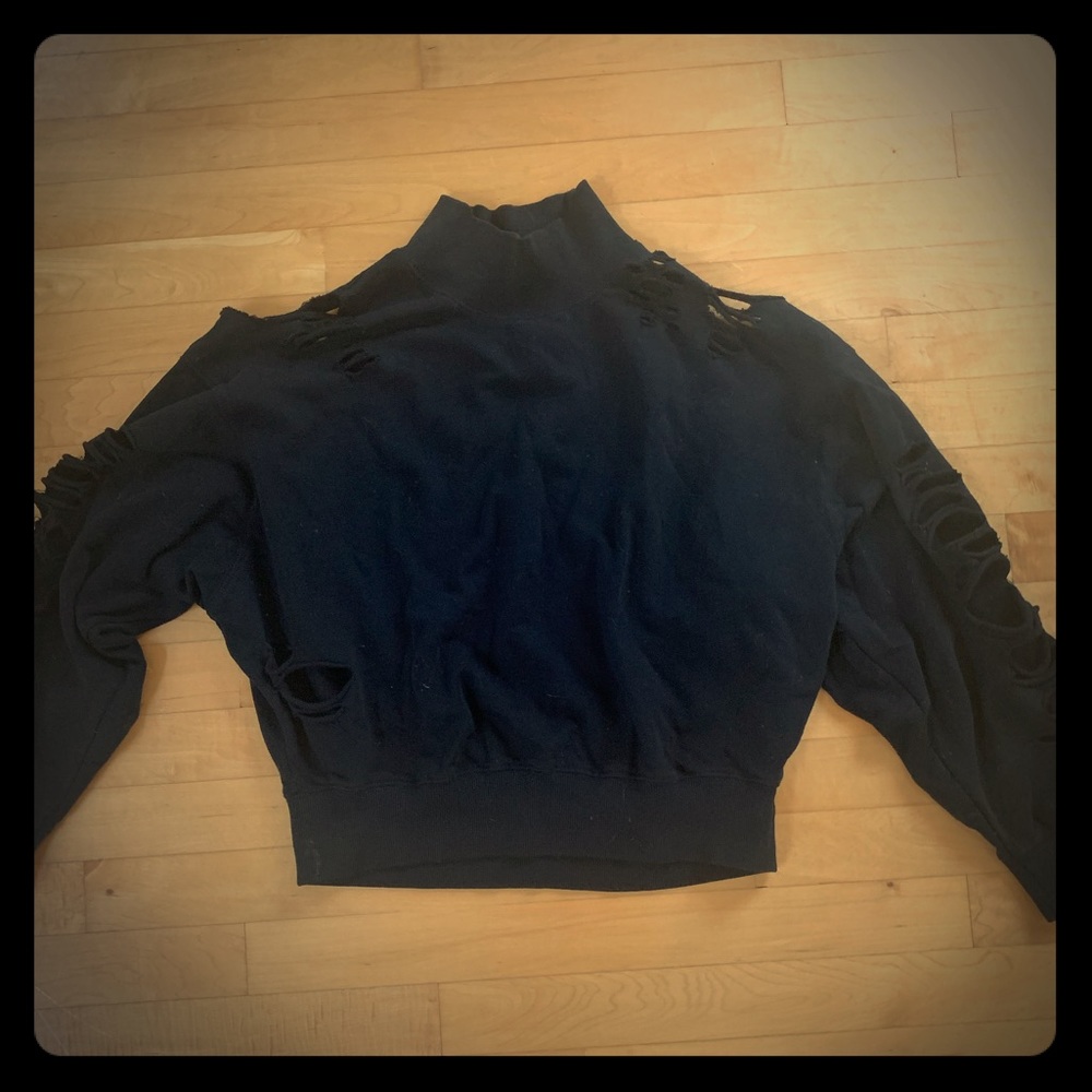 Distressed sweater